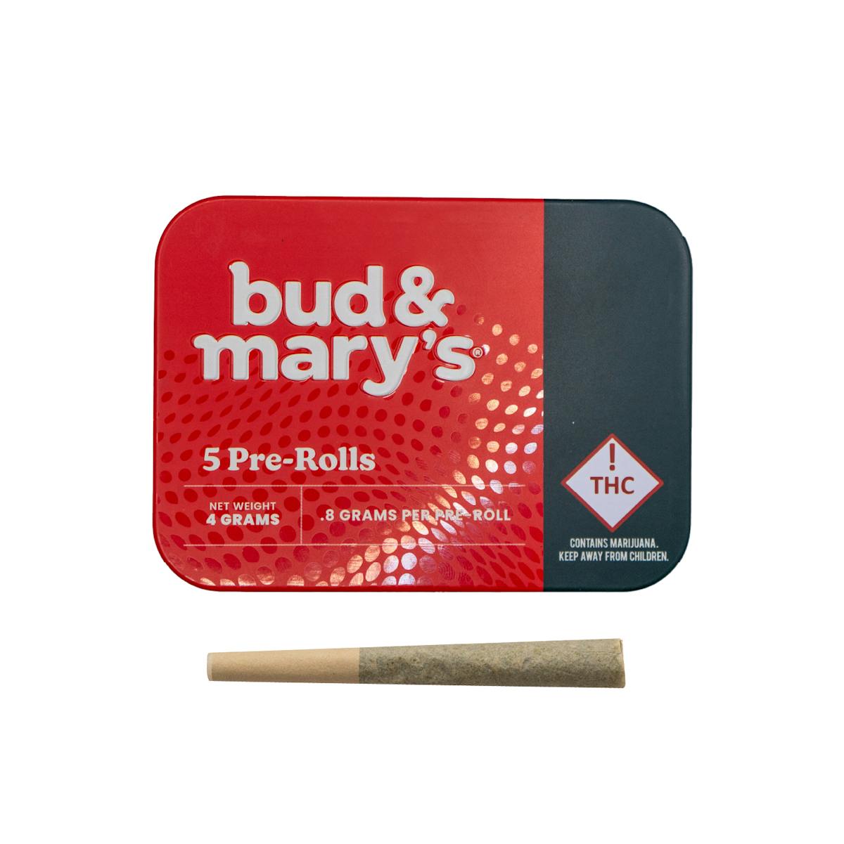 Photo of Bud & Mary’s – Infused PreRoll 5pk – Peanut Butter Pie (H)