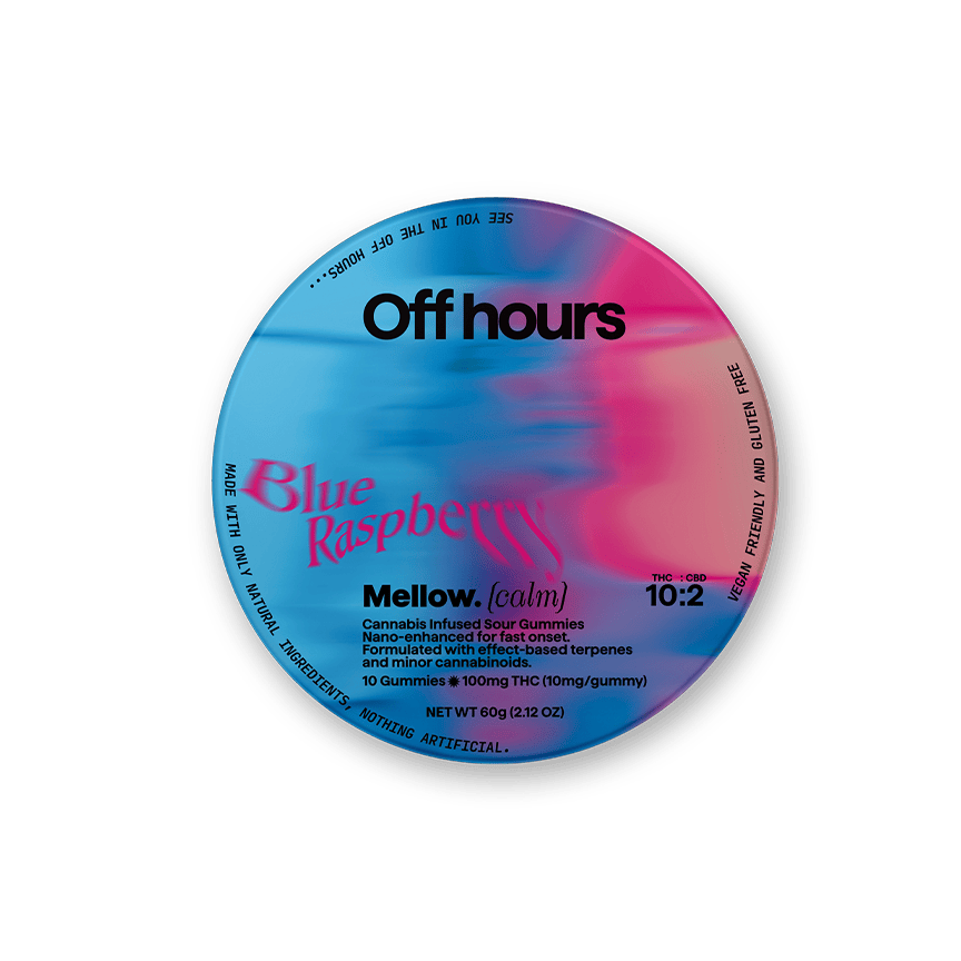 Off Hours - Mellow (Calm) Sour Blue Razzberry Gummies 10pk - 100mg by Off Hours