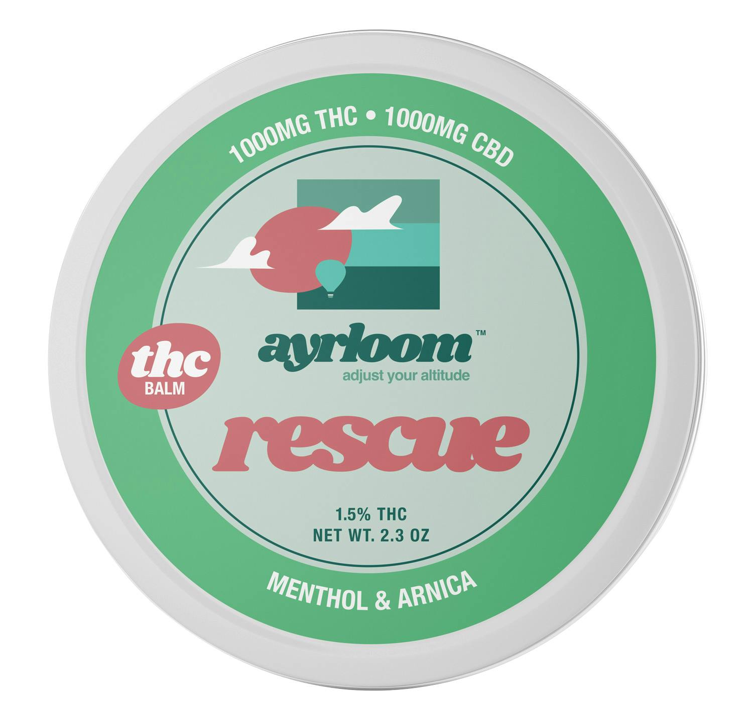 Ayrloom | Rescue 1:1 Topical | 1000MG THC : 1000MG CBD