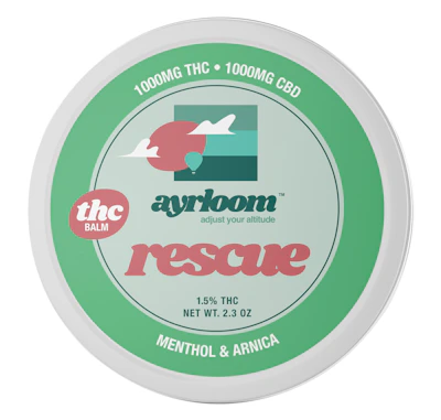 Ayrloom - 1000mg THC 1000mg CBD - Rescue Balm - TOPICALS by ayrloom at King of Budz