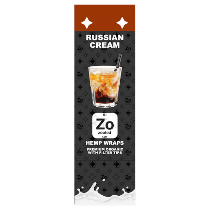 Zooted Brandz Hemp Wraps 2pk (Russian Cream)