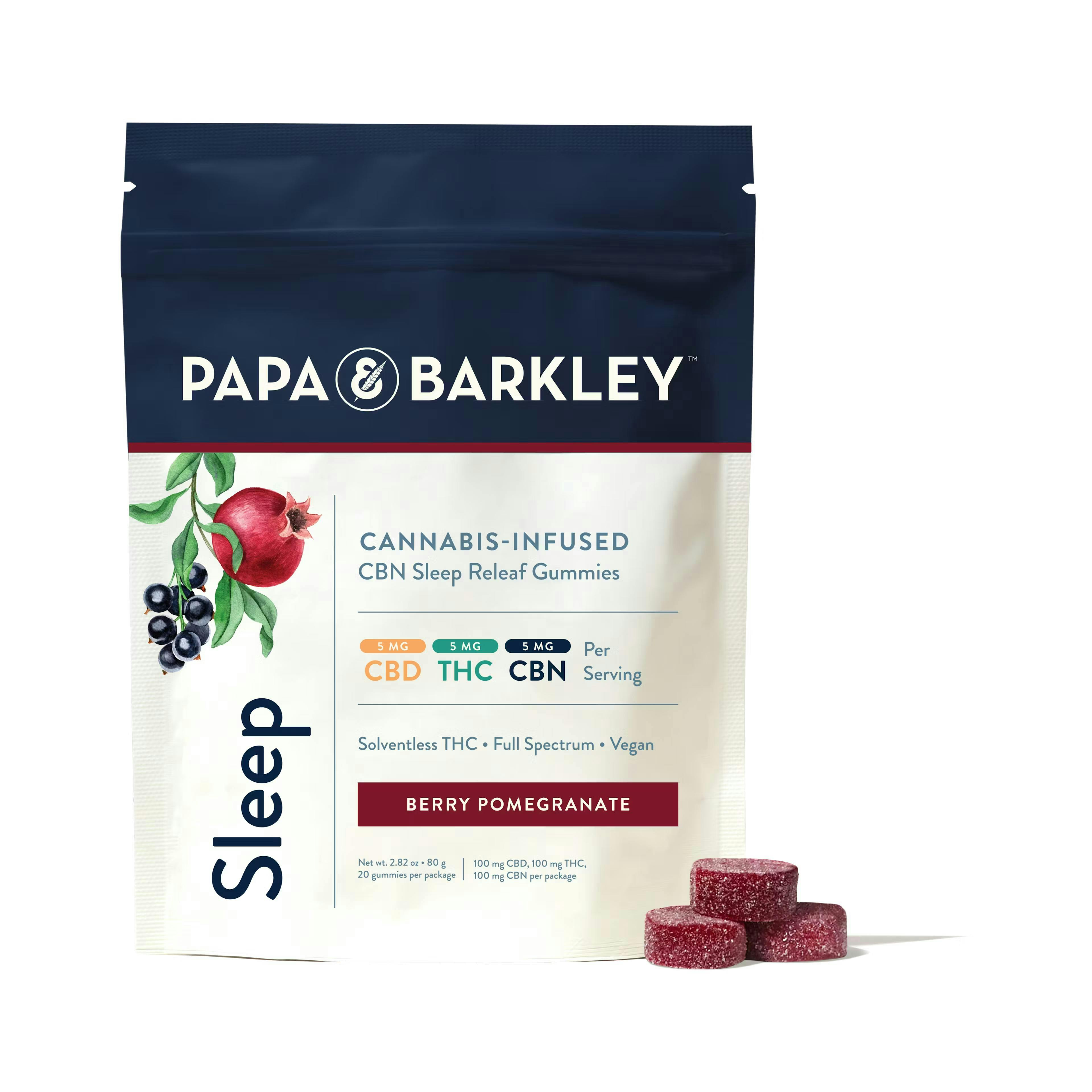 P&B Berry Pomegranate (Sleep) Gummy 10pk 100mg
