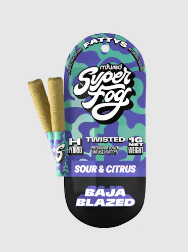 Mfused | Baja Blazed | Super Fog Twisted Fattys | Infused Pre-Roll | 1g-1