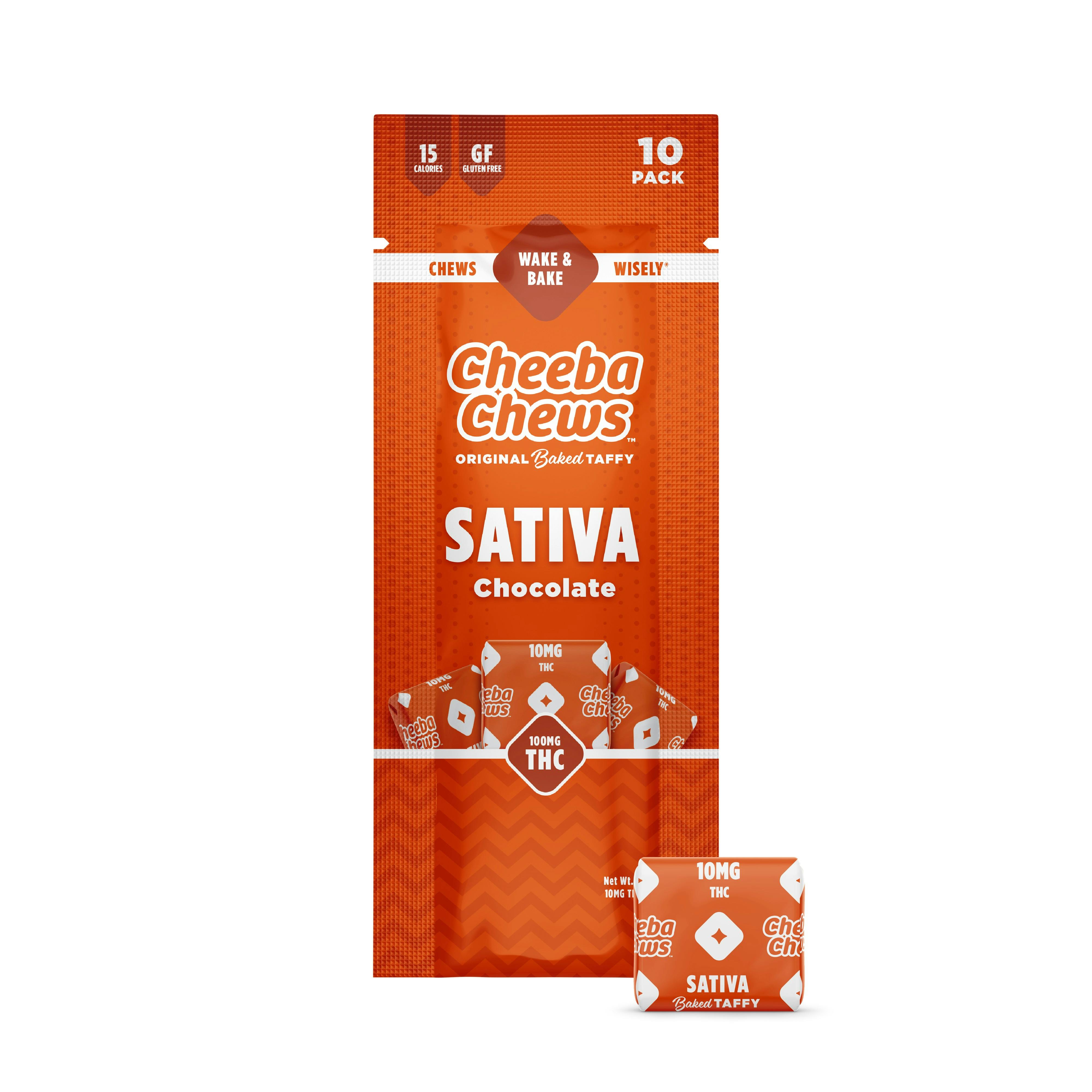 Cheeba Chews | 10mg Taffy 10 Pack | OG Chocolate | Sativa | 100mg