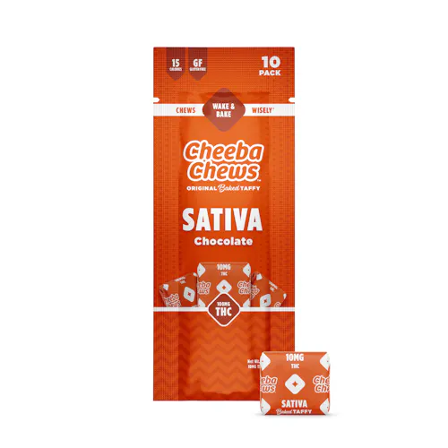 Cheeba Chews | OG Sativa Chocolate | Taffy | 10pk | 100mg-active
