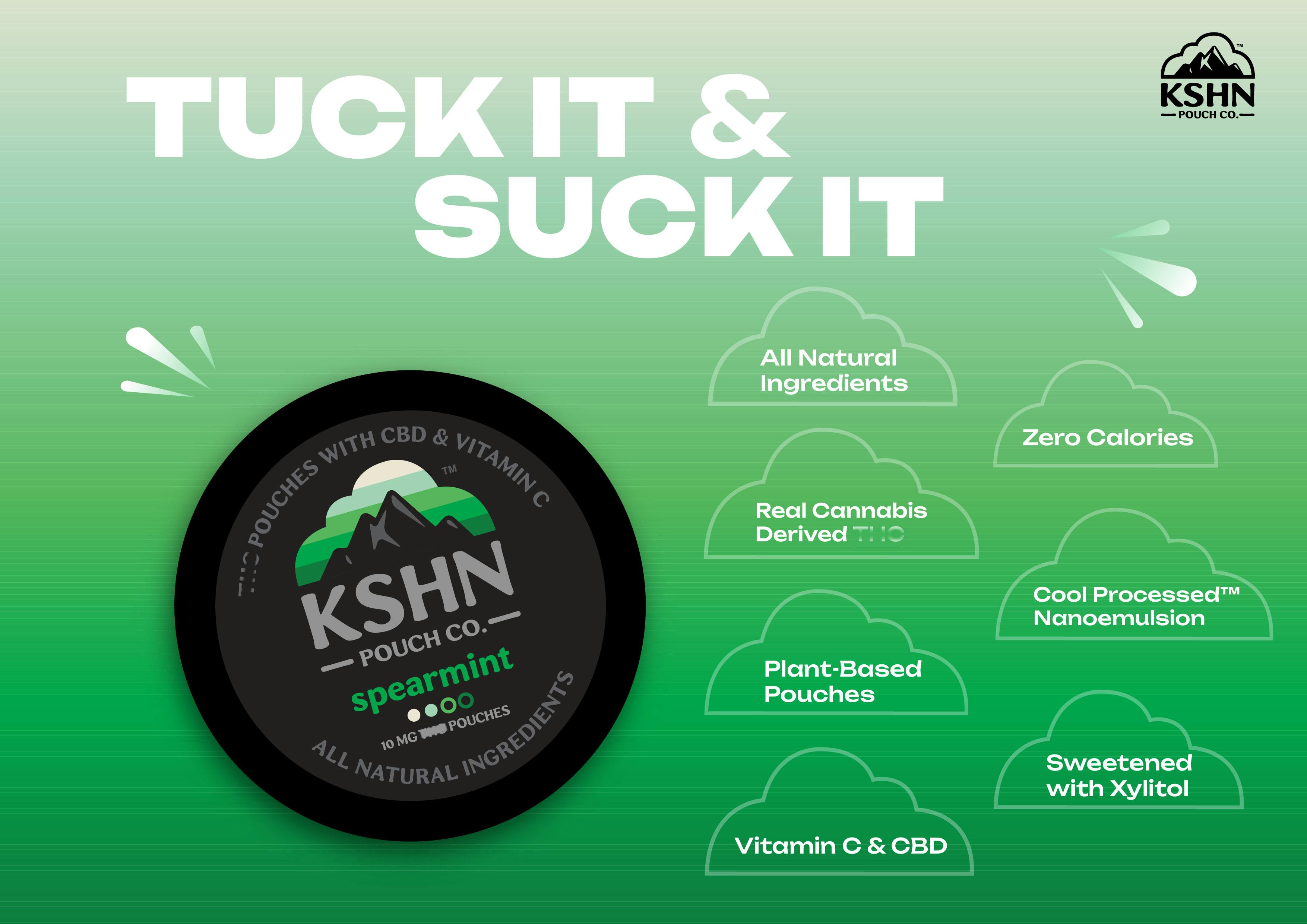 Product: Spearmint | THC Pouches | 10mg x 20pk | KSHN