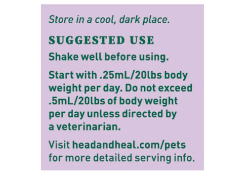 Head & Heal | CBD Oil for Medium Dogs | 600mg CBD / Bottle | 60 Servings-2