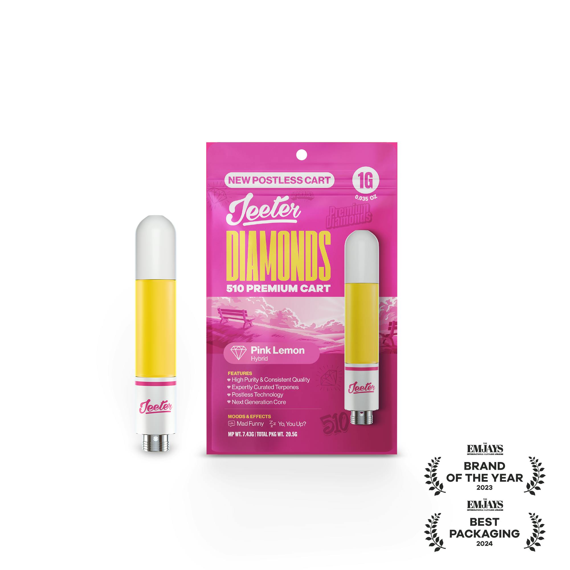 Jeeter | Pink Lemon | Liquid Diamonds 510 Cart | 1g