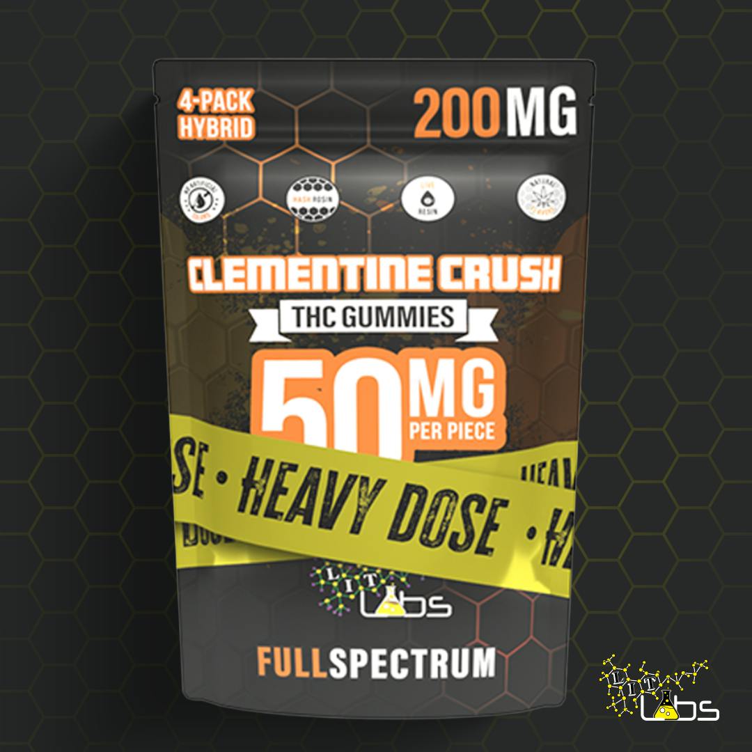 Lit Labs - 200mg Rosin + Resin Gummies - Clementine Crush