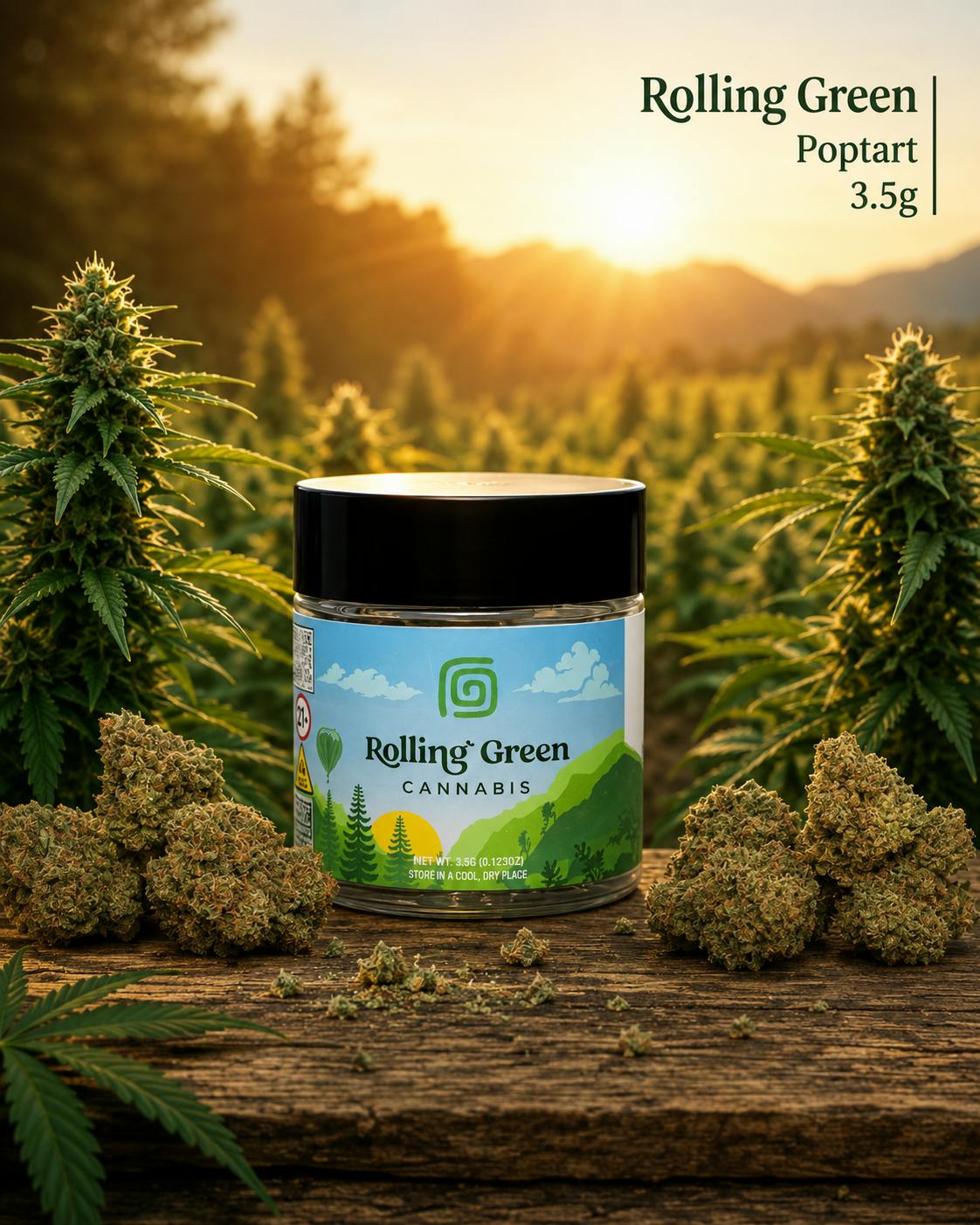Product Rolling Green | Poptart | Flower