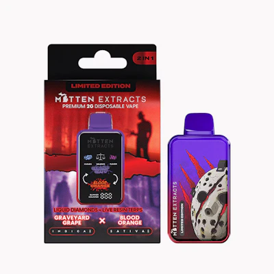 Mitten Extracts - 2g Flip Disposable - Graveyard Grape (I) / Blood Orange (S) - DISPOSABLES by Mitten Extracts at King of Budz