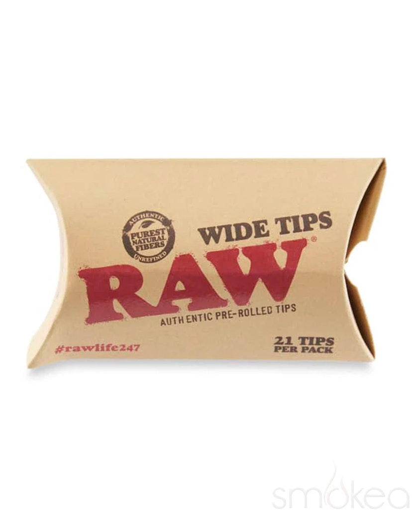 Raw Wide Pre-Rolled Tips 21ct