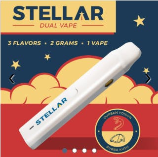 Stellar | Durban Poison x Bubba Kush | Distillate AIO DUAL - 2g
