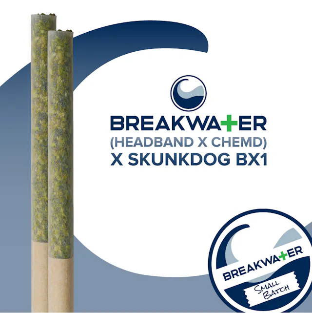 Breakwater Pre-Roll Pack (Headband x ChemD) x Skunkdog Bx1 2pk/1g (hybrid, packs)