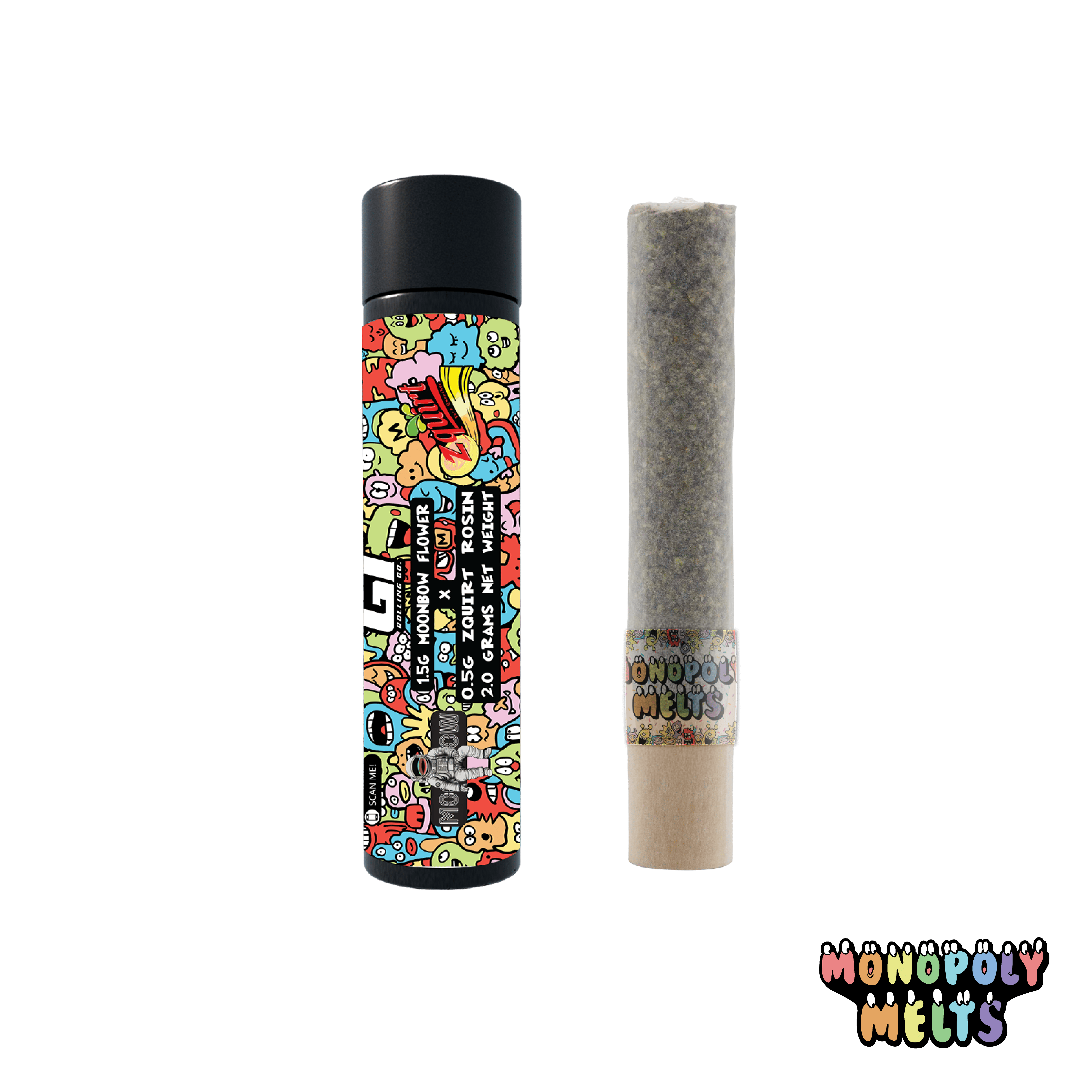Product: Monopoly Melts x GT Rolling Co | Moonbow x Zquirt 2g Hash Hole