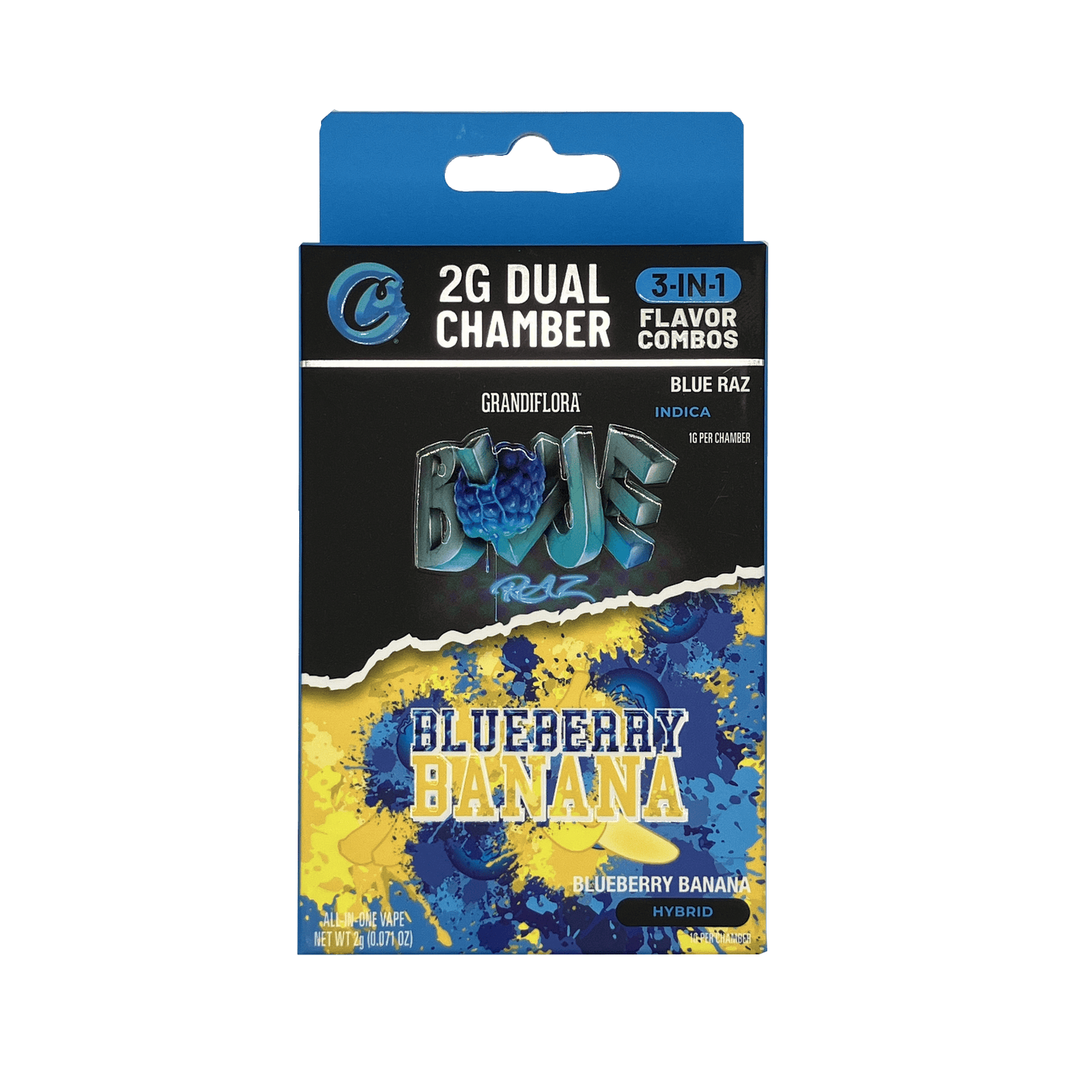 Product: Cookies | Dual Chamber Disposable - 2g - Blue Razz + Blueberry Banana