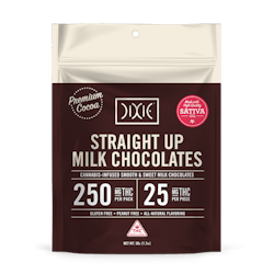 Edible-Straight Up Milk Choclate Sativa 25mg Each 250mg Total 10pk