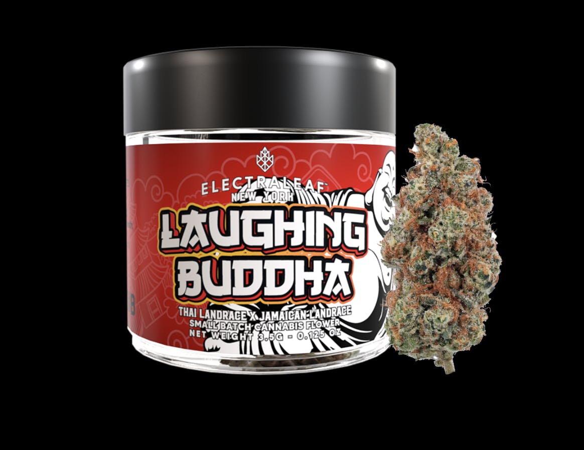 Electra Leaf | Laughing Buddha | 3.5G Flower Jar