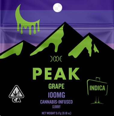 Dixie DIXIE | PEAK | GRAPE | 200MG THC | INDICA — EDIBLES