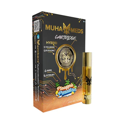 Muha Meds - 1g Cart - Pineapple Paradise - CARTRIDGES by Muha Meds at King of Budz