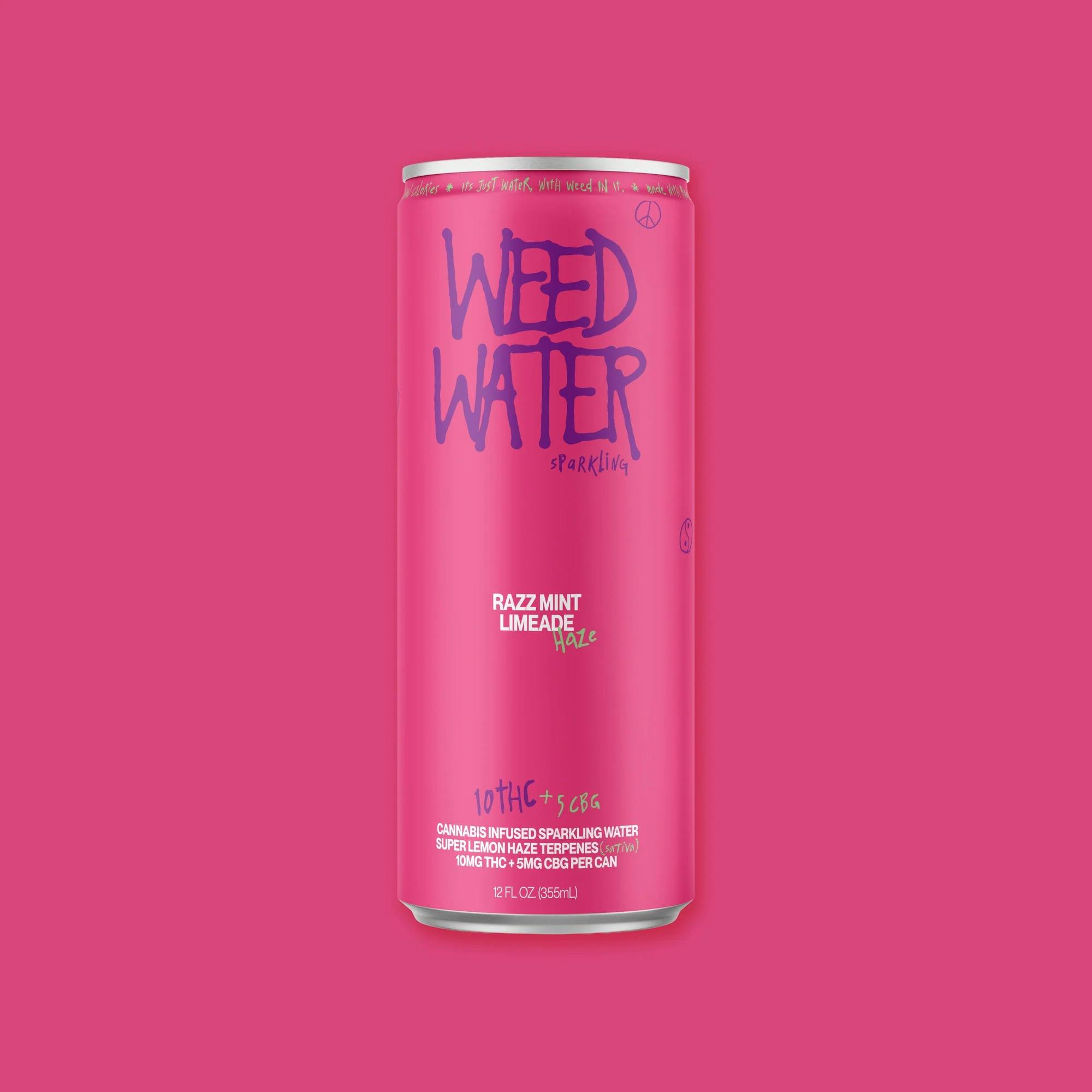Product Weed Water - Razz Mint Limeade Haze - 10mg - 12oz can