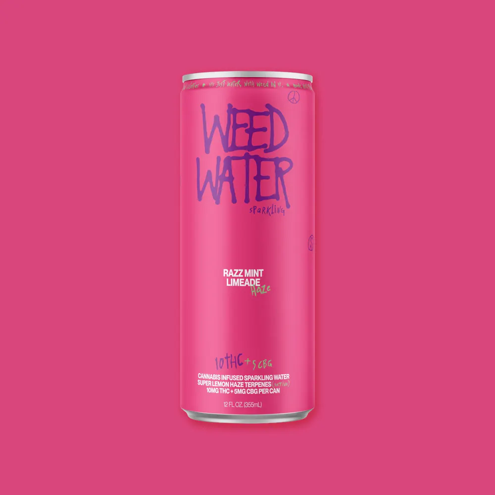 Product Weed Water - Razz Mint Limeade Haze - 10mg - 12oz can