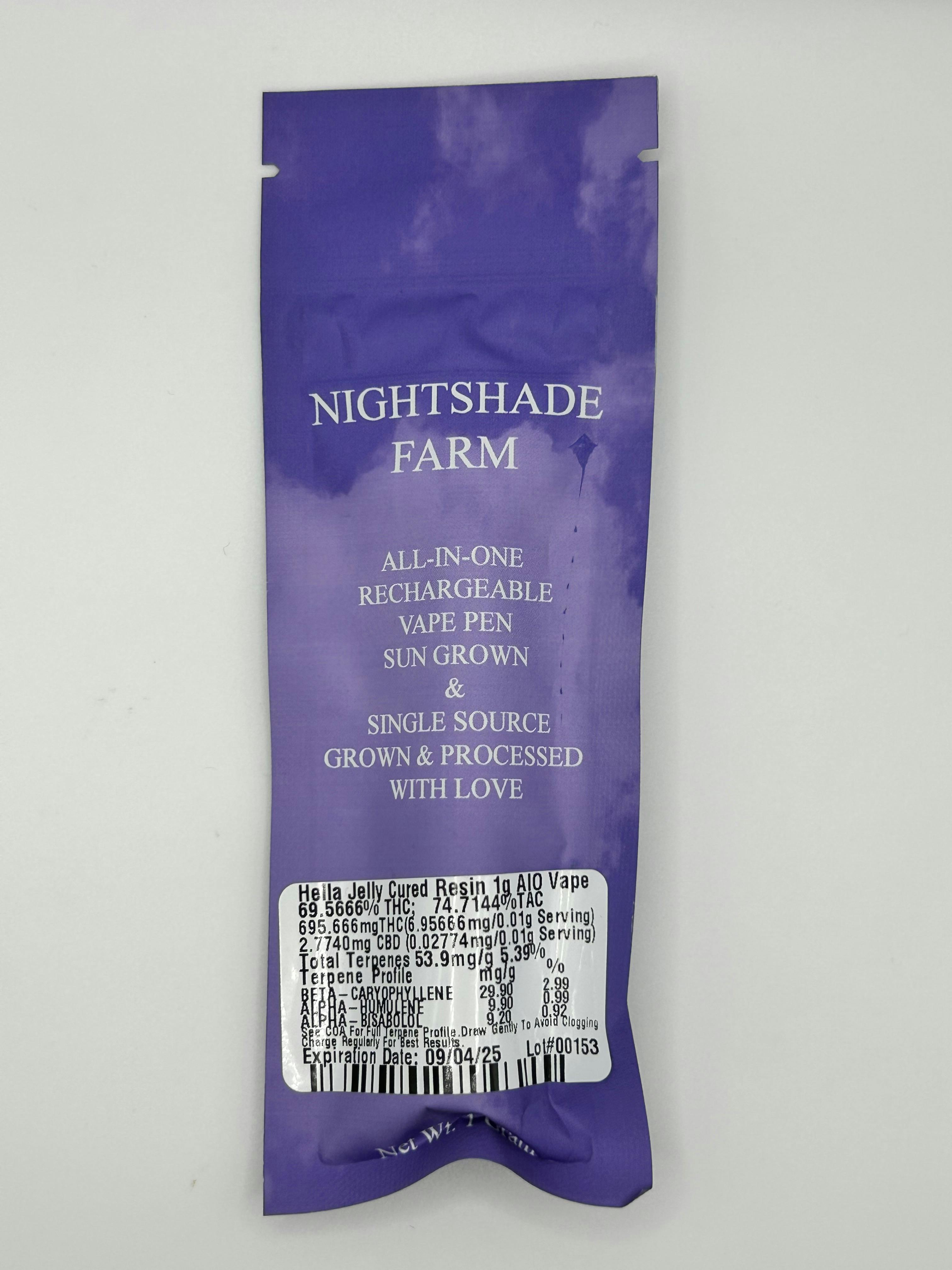 Photo of Nightshade – Hella Jelly Cured Resin AIO Vape