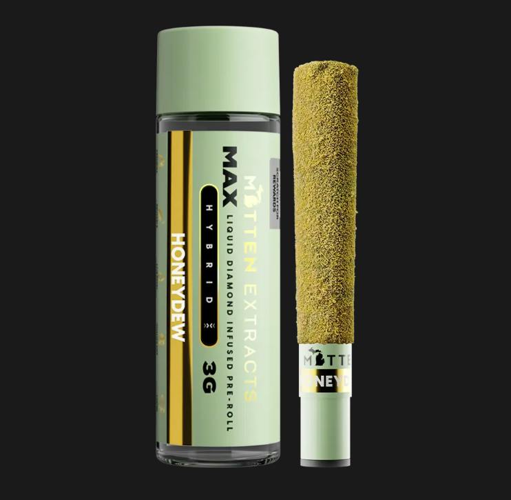 Honeydew Infused Pre-Roll Hybrid by Mitten Extracts – Pre-Rolls at Gatsby Cannabis