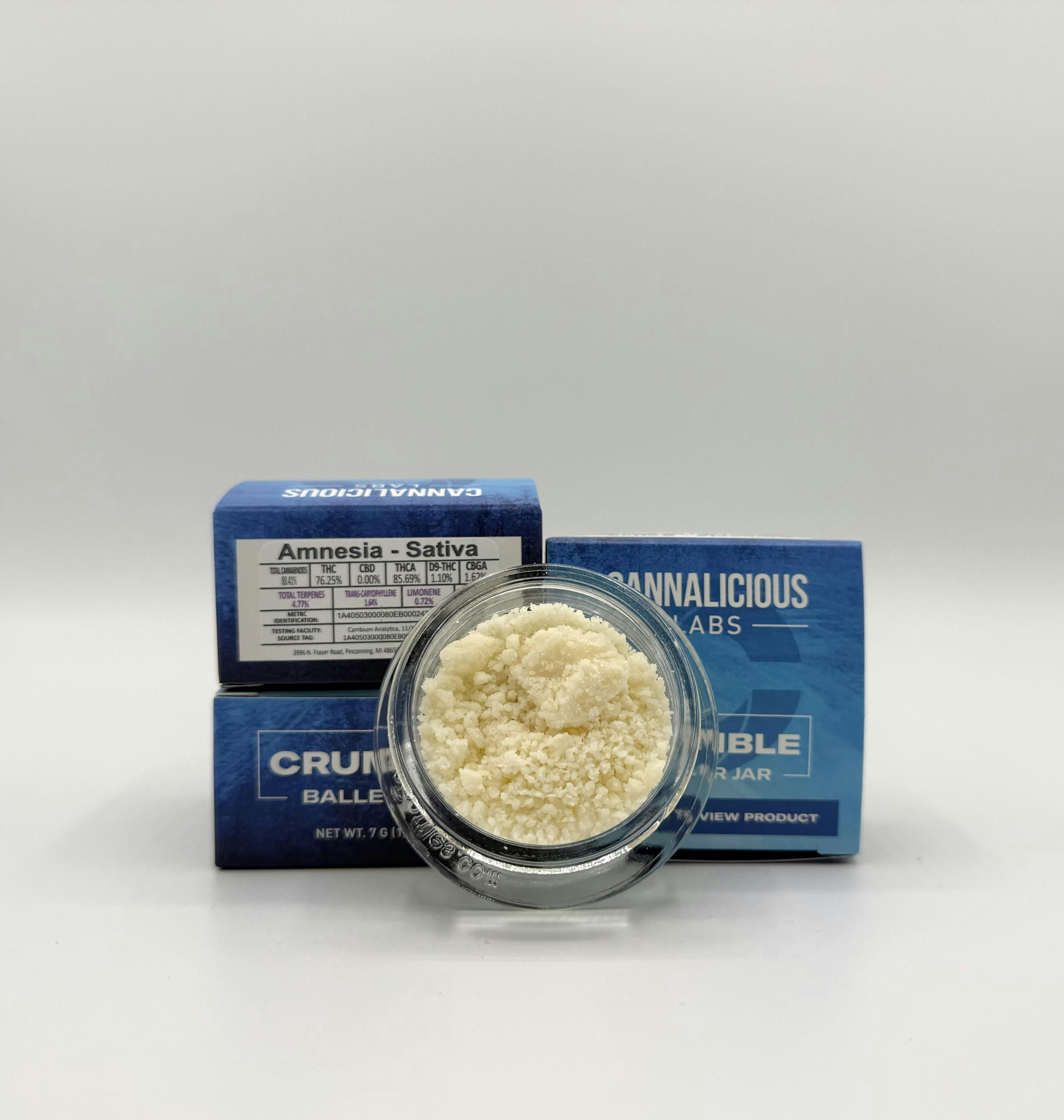 Cannalicious - 7g Crumble Baller Jar - Amnesia