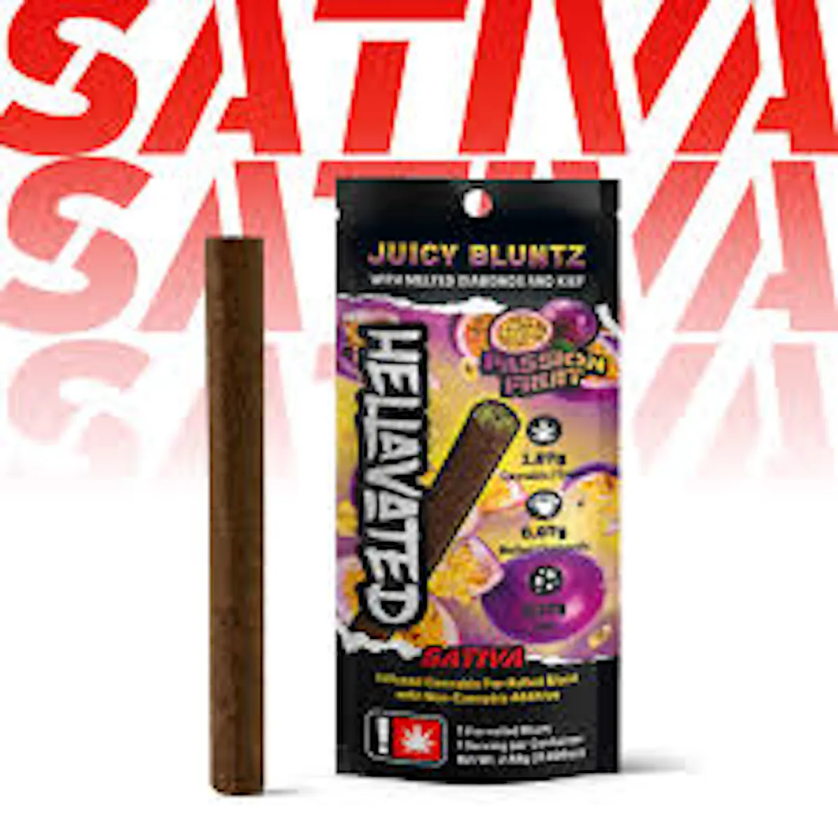 Passion Fruit Infused Juicy Bluntz (Hellavated) 2.68g Pre-rolls
