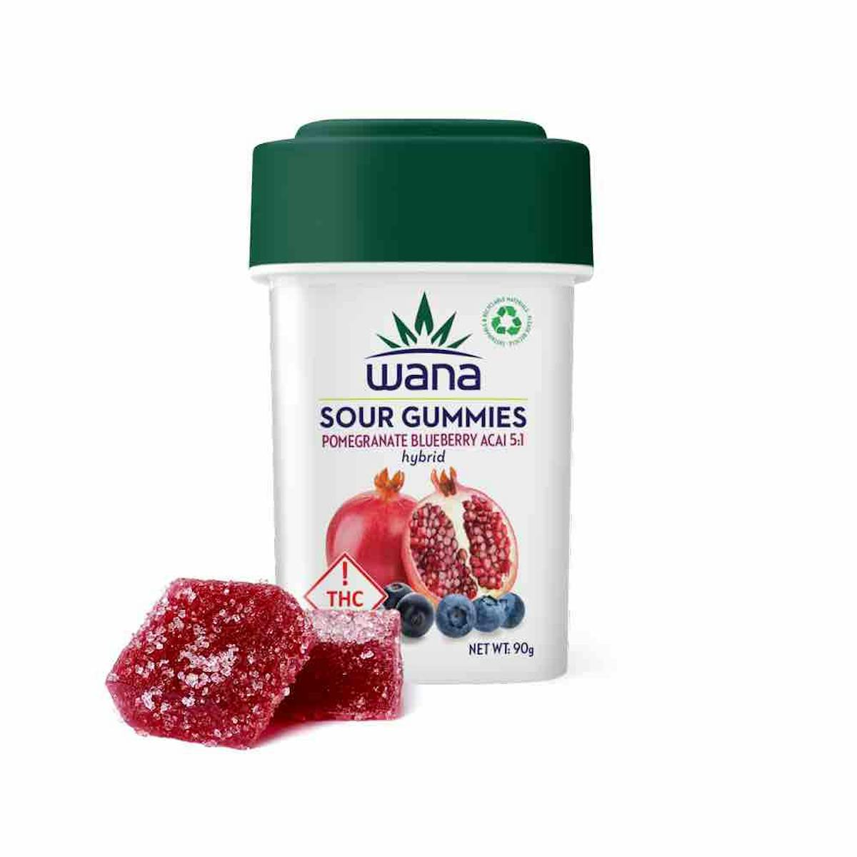 Photo of WANA 5:1 Sour Pomegranate Blueberry Acai Gummies