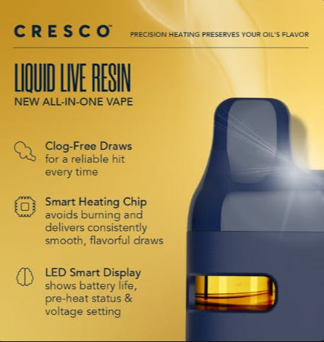 image of Strawberry Gelato – 1g Live Resin Disposable – Cresco