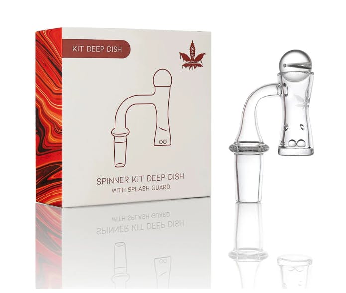 Product Quartz Deep Dish Banger Spinner Kit | 14mm M 90 Degree