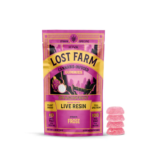 Lost Farm Dragonfruit x Frose Live Resin Gummies [10pk]-active