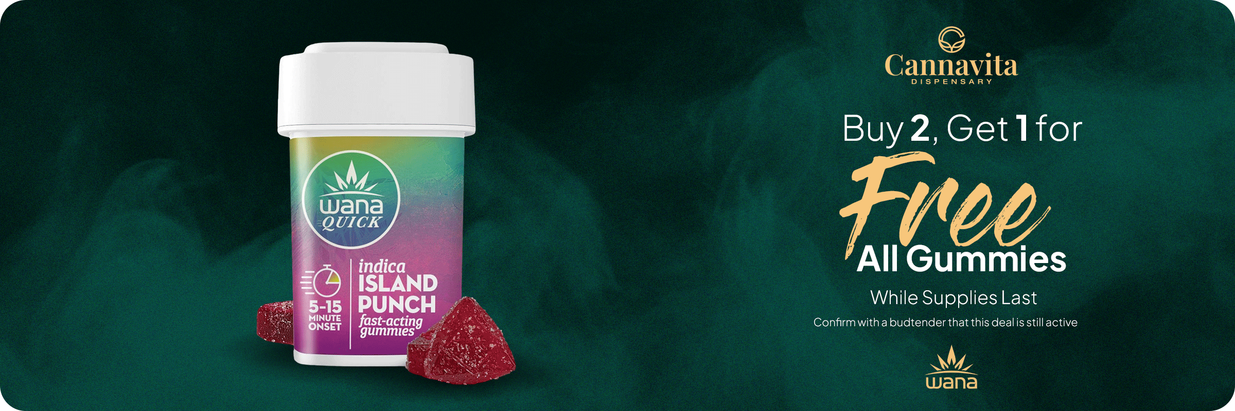 Buy 2 get 1 for FREE | ALL Gummies at Cannavita Dispensary