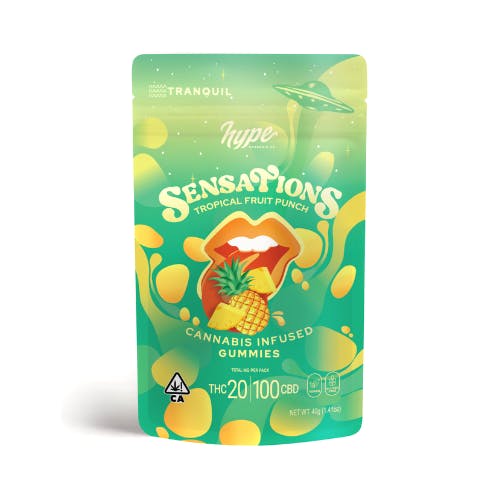 TROPICAL FRUIT PUNCH GUMMIES (2:10 THC/CBD) (EXHILARATE)-0