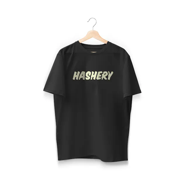 Hashery T-Shirt Logo Black (L) (hybrid, apparel)