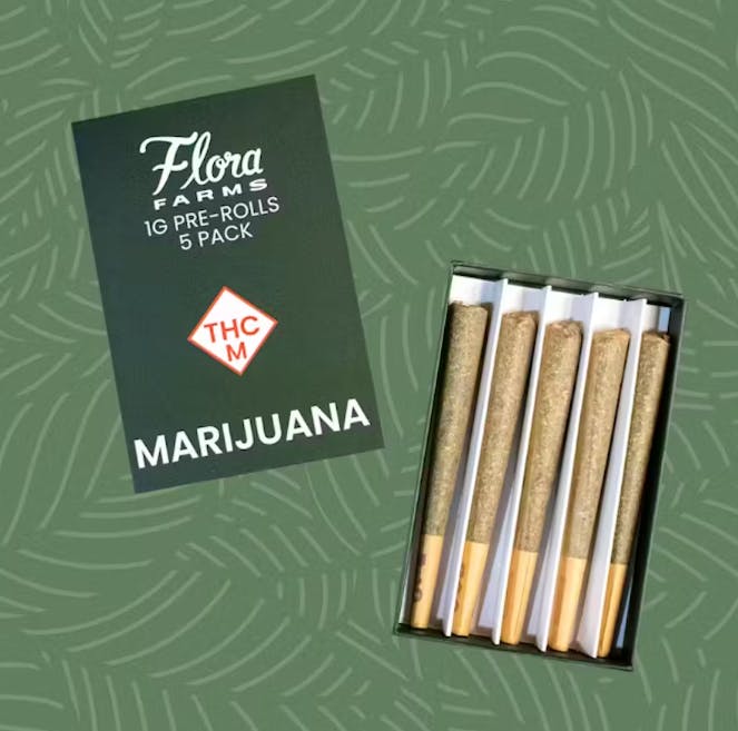 Flora Farms | 5pk 1g Pre-Rolls | GMO Sherbert
