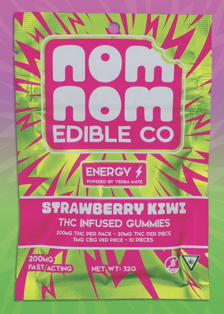 Product: NomNom Edible Co | Gummies - 200mg - Strawberry Kiwi (Energy)