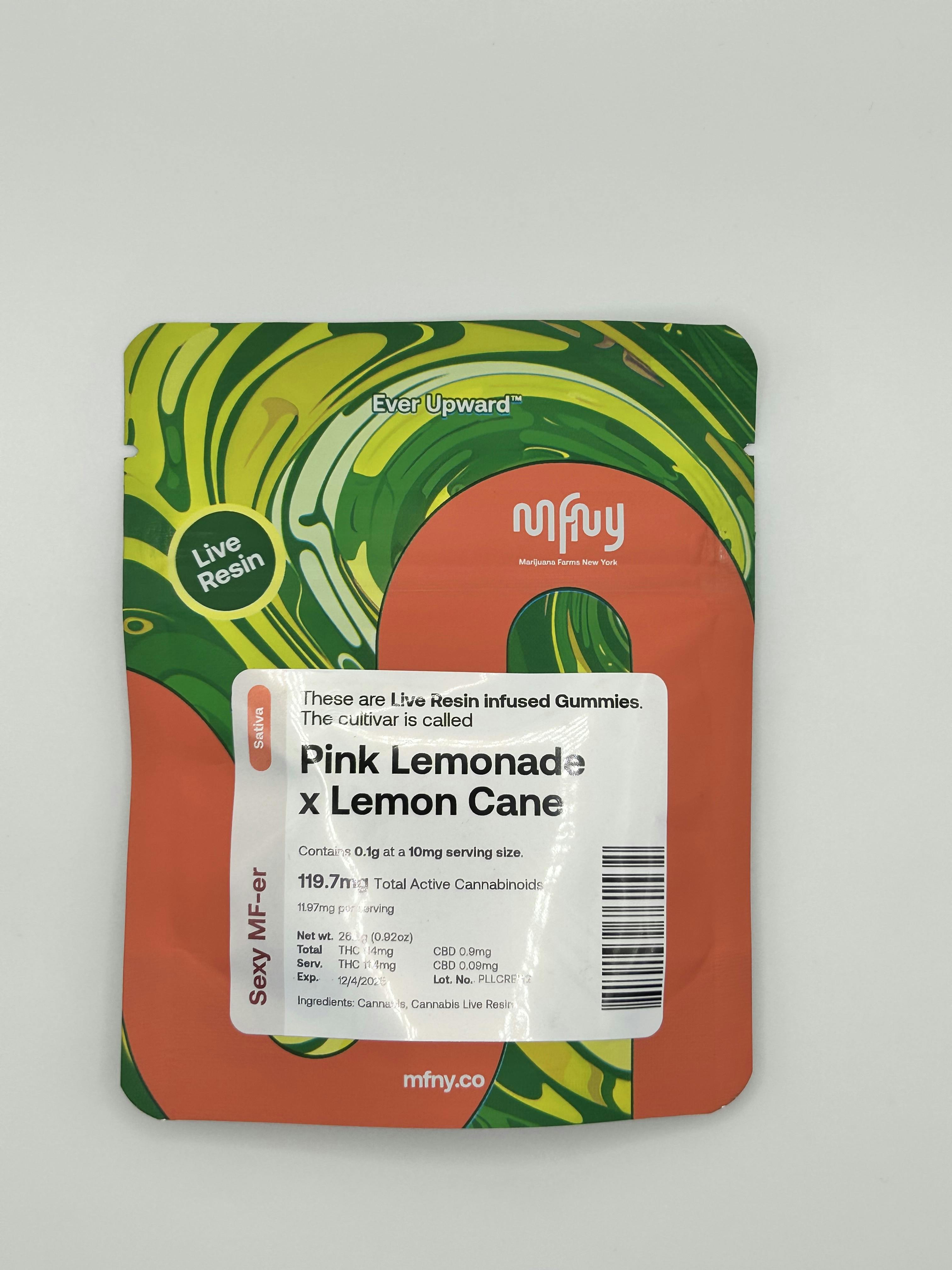 MFNY – Pink Lemonade x Lemon Cane Live Resin Gummies – 10pk 1g