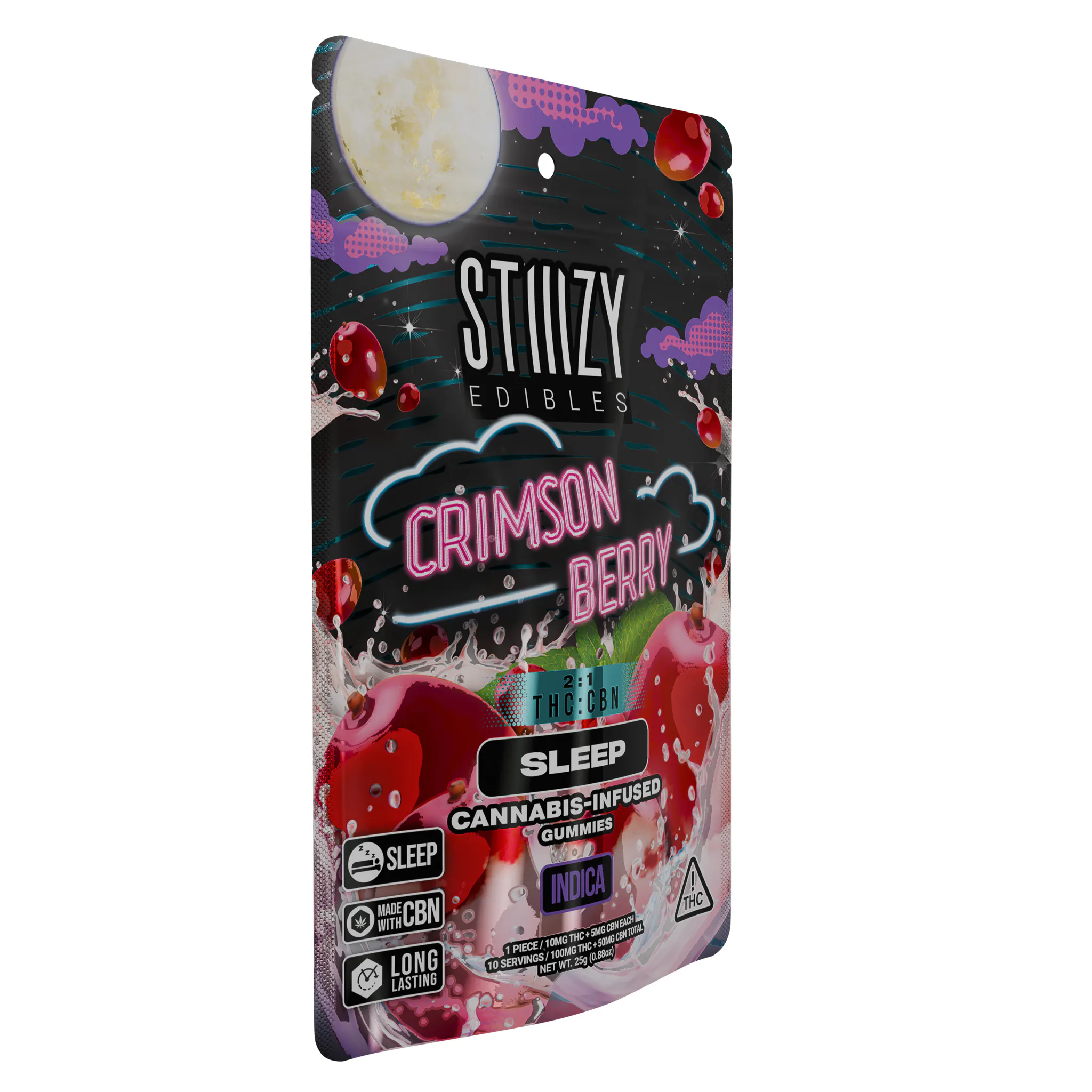 STIIIZY Crimson Berry 2:1 THC:CBN Gummies 10mg 10pk | The