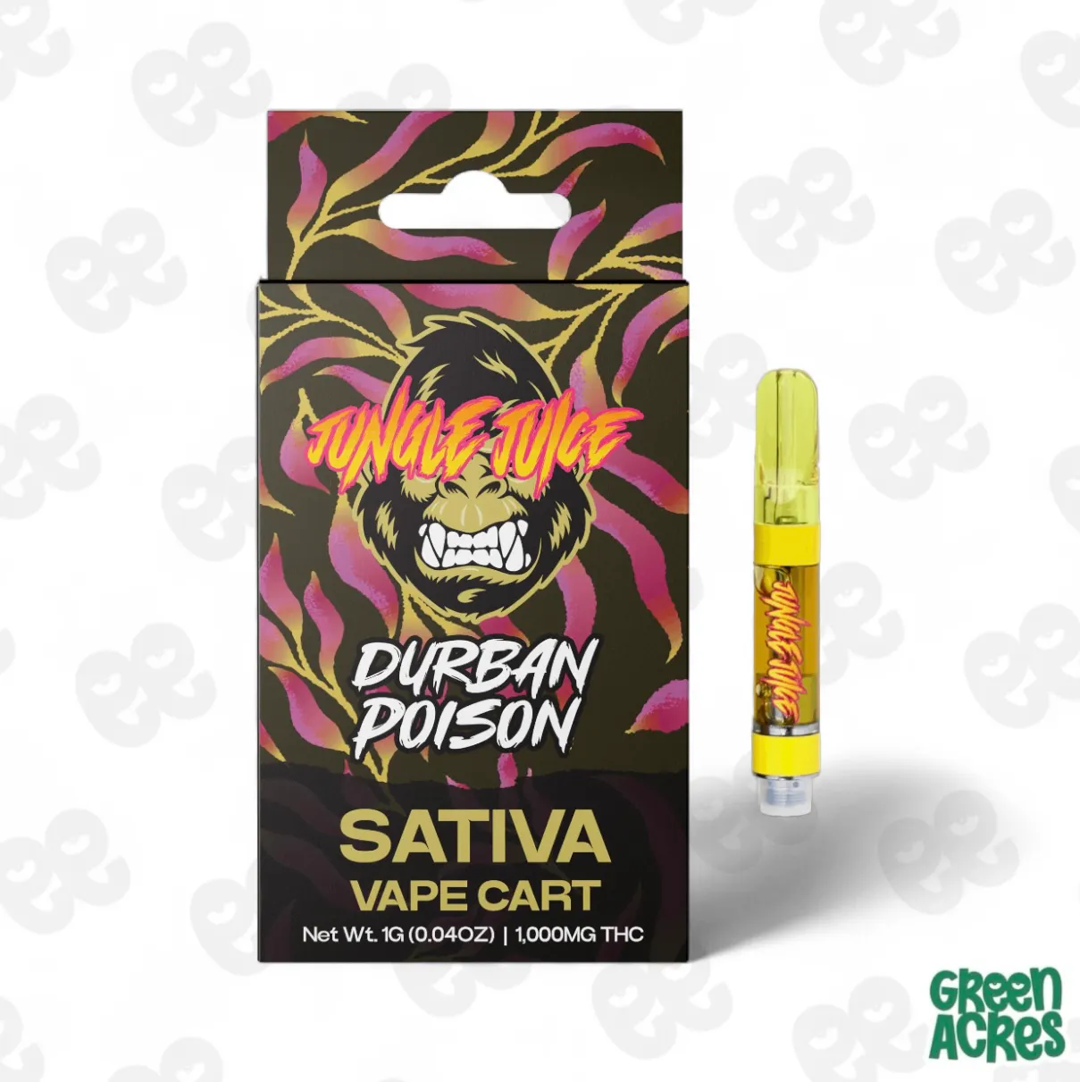 Jungle Juice: Durban Poison 1G Cartridge | Green Acres - Detroit
