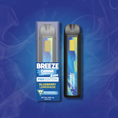 Breeze Pro - 2g Disposable - Blueberry Lemonade - DISPOSABLES by BREEZE Canna at King of Budz