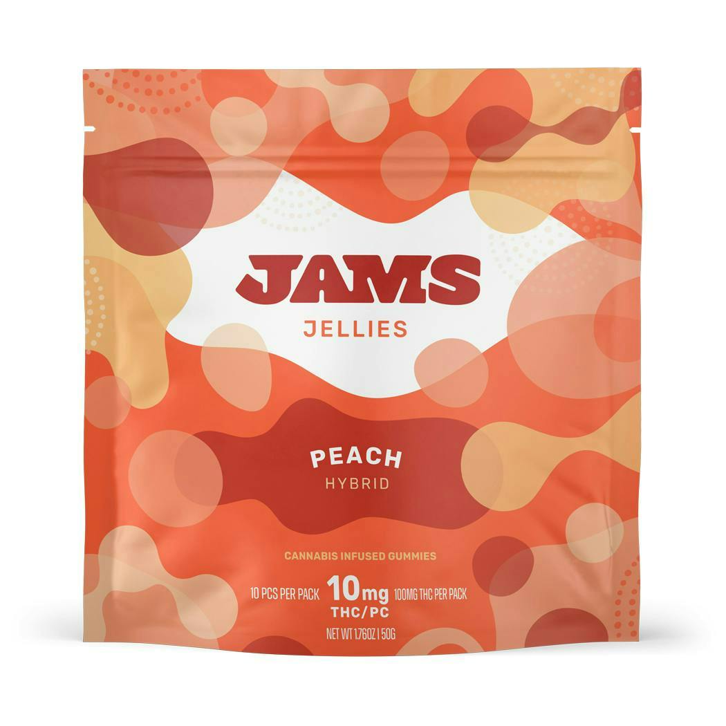 Jams Jellies Peach 10mg Gummies 10pk-1