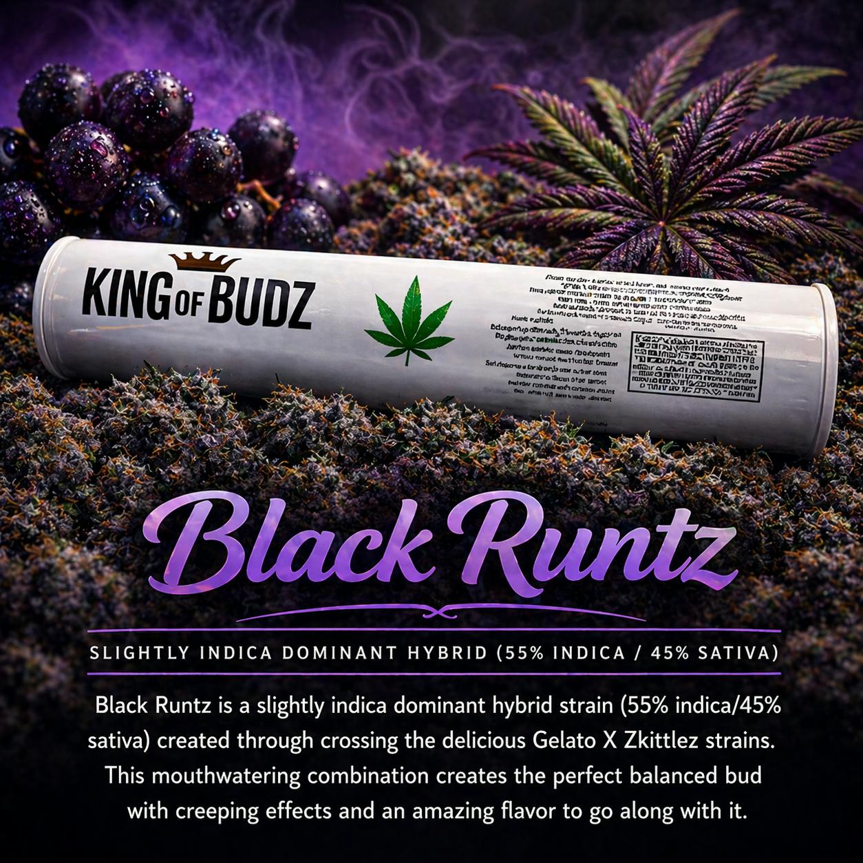 KOB - 1g Preroll - Black Runtz
