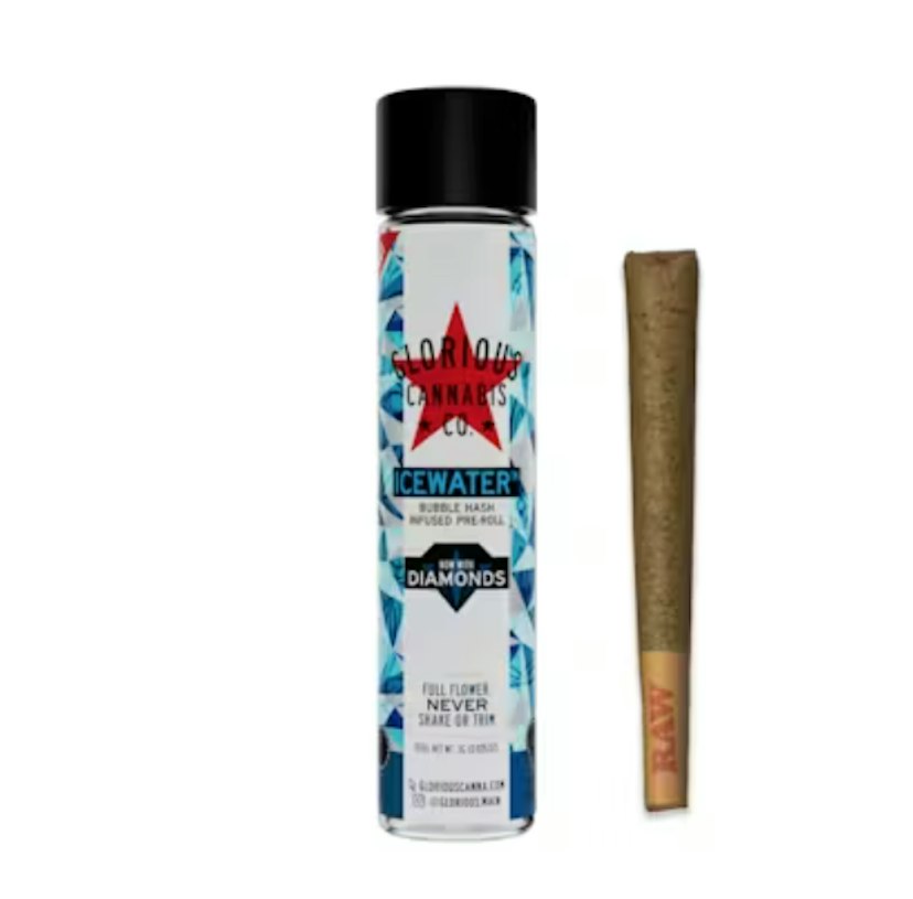Glorious Cannabis Ice Water Diamonds Infused Pre-Roll | Grandpa's RPG