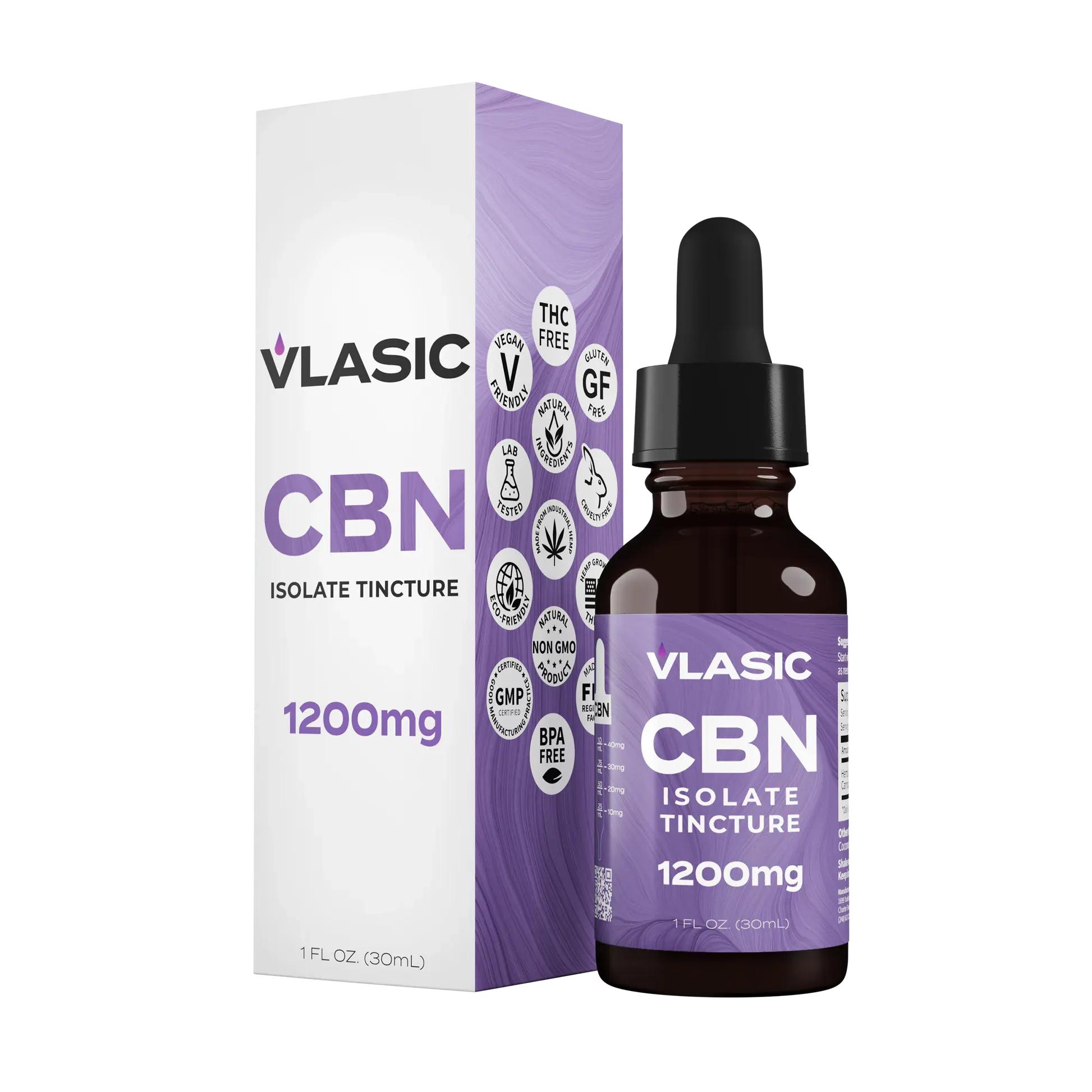 Vlasic Labs: CBN Tincture | Isolate | 1200mg | Fresh Karma - St