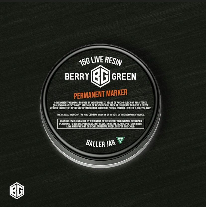 Berry Green Live Resin | Permanent Marker