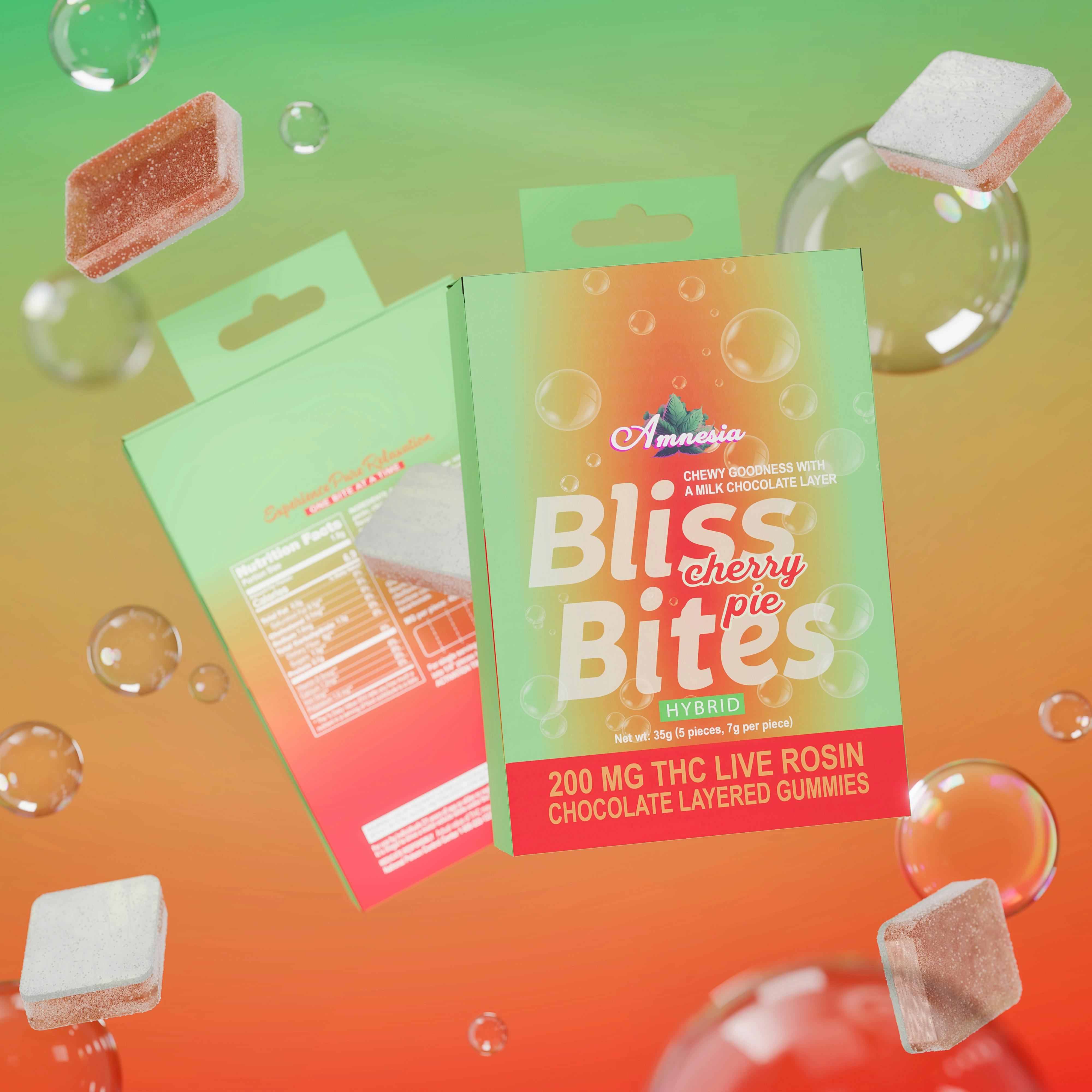 Buy Bliss Bites - 200mg Hash Rosin Chocolate Layered Gummies