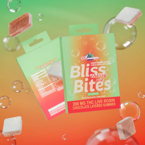 Bliss Bites - 200mg Hash Rosin Chocolate Layered Gummies - Cherry Pie